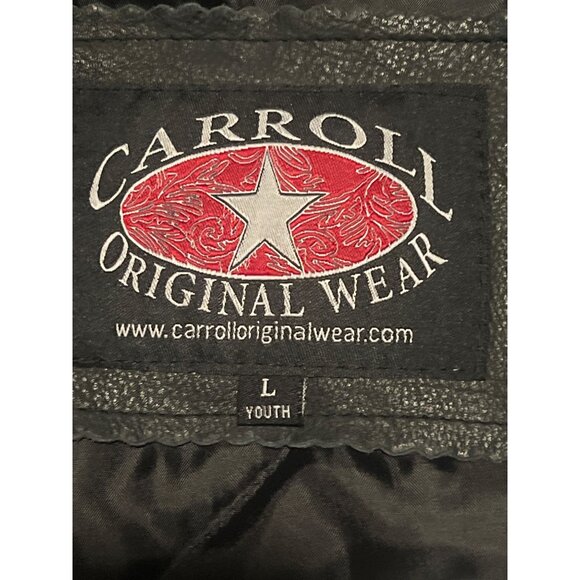 Carroll Original Wear Unisex Gunsmoke Vest Black L Genuine Leather & Wool - Picture 2 of 11